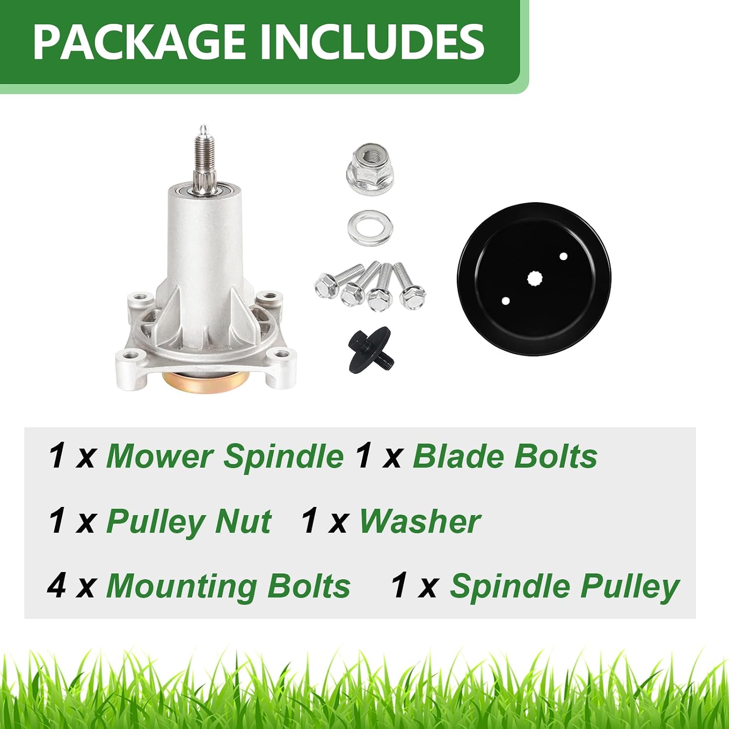 46" 48" 54" 42" Inch Deck Spindle Assembly Replaces Husqvarna 187292 532187281 587819701 with Pulley 195945