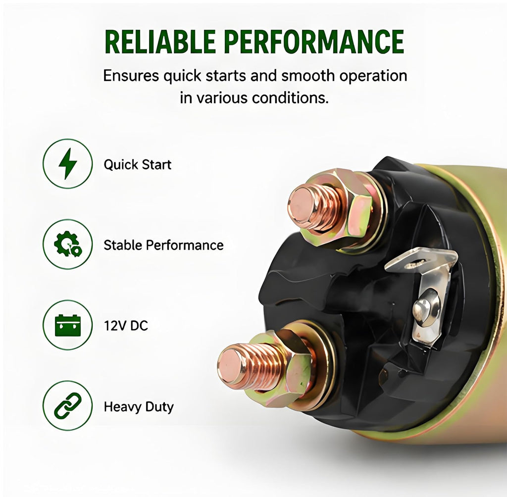 Starter Solenoid Relay Switch Compatible with Kawasaki 27010-7005 27010-2122/ Kohler 5243502S 5243502/ Kubota 12181-63080/ Suzuki 31220-51A10 31220-52A20