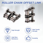 DTGN ISO(DIN) 20B-2 Roller Chain Offset Half Link 31.75mm Pitch