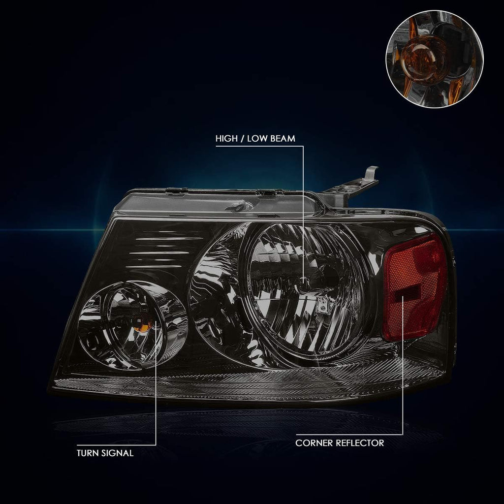 2Pcs Replacement Headlights Assembly Compatible with 2004-2008 Ford F150