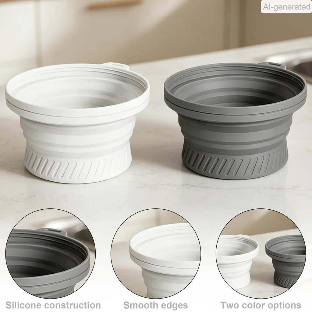 Silicone Splash Guard for Ice Cream Machine, Shield Splash Guard Compatible with KitchenAid, White and Gray Options (Grey)