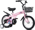 Kids Bike, 16 18 Inch Children Bicycle with Training Wheels, Kids Bicycle for Boys Girls 4-12 Years Old, Sturdy