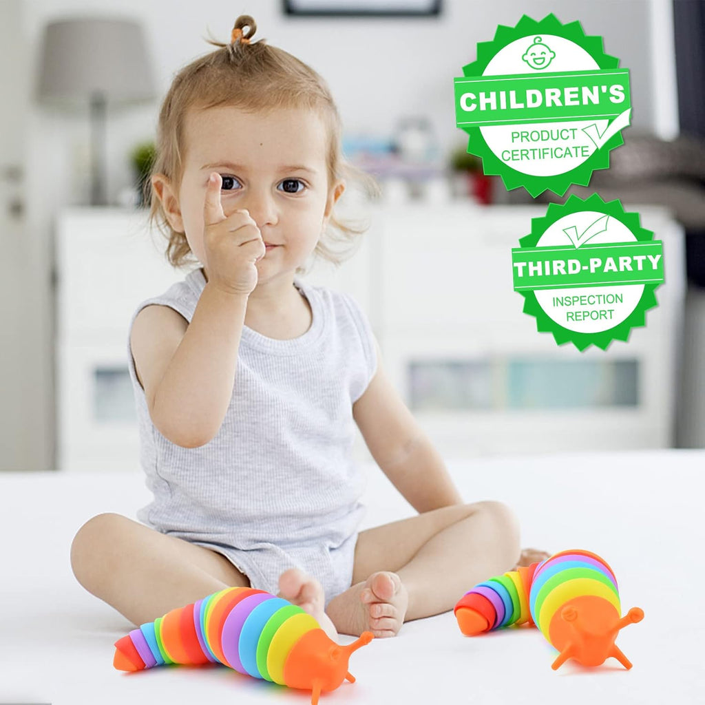 Fidget Slug Toy, Sensory Slug Fidget Toy for Kids & Adults, 1 PC Cute Autism Sensory Toys for Autistic Children