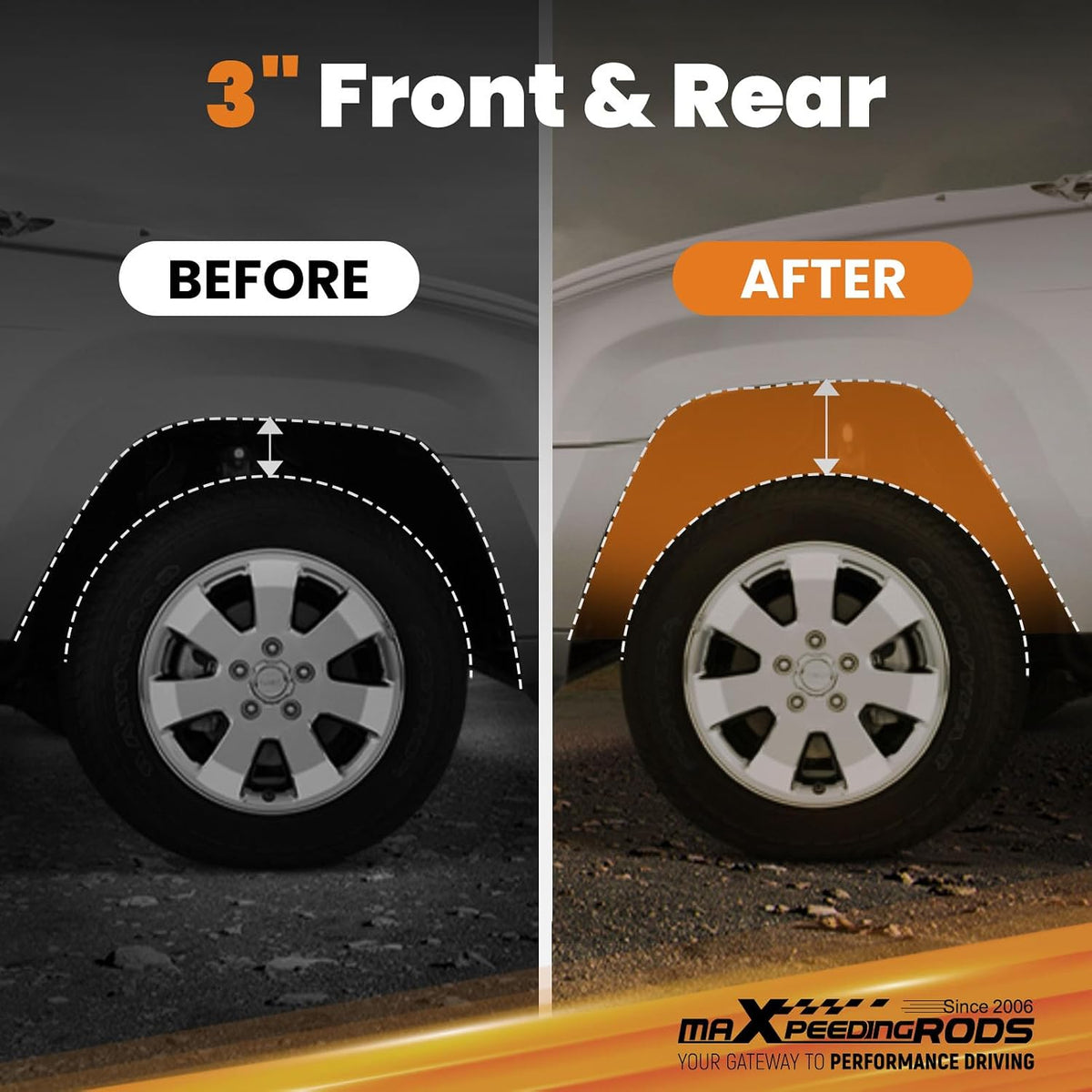 maXpeedingrods 3" Front & Rear Lift Kit for Subaru Outback/Legacy 2000-2004