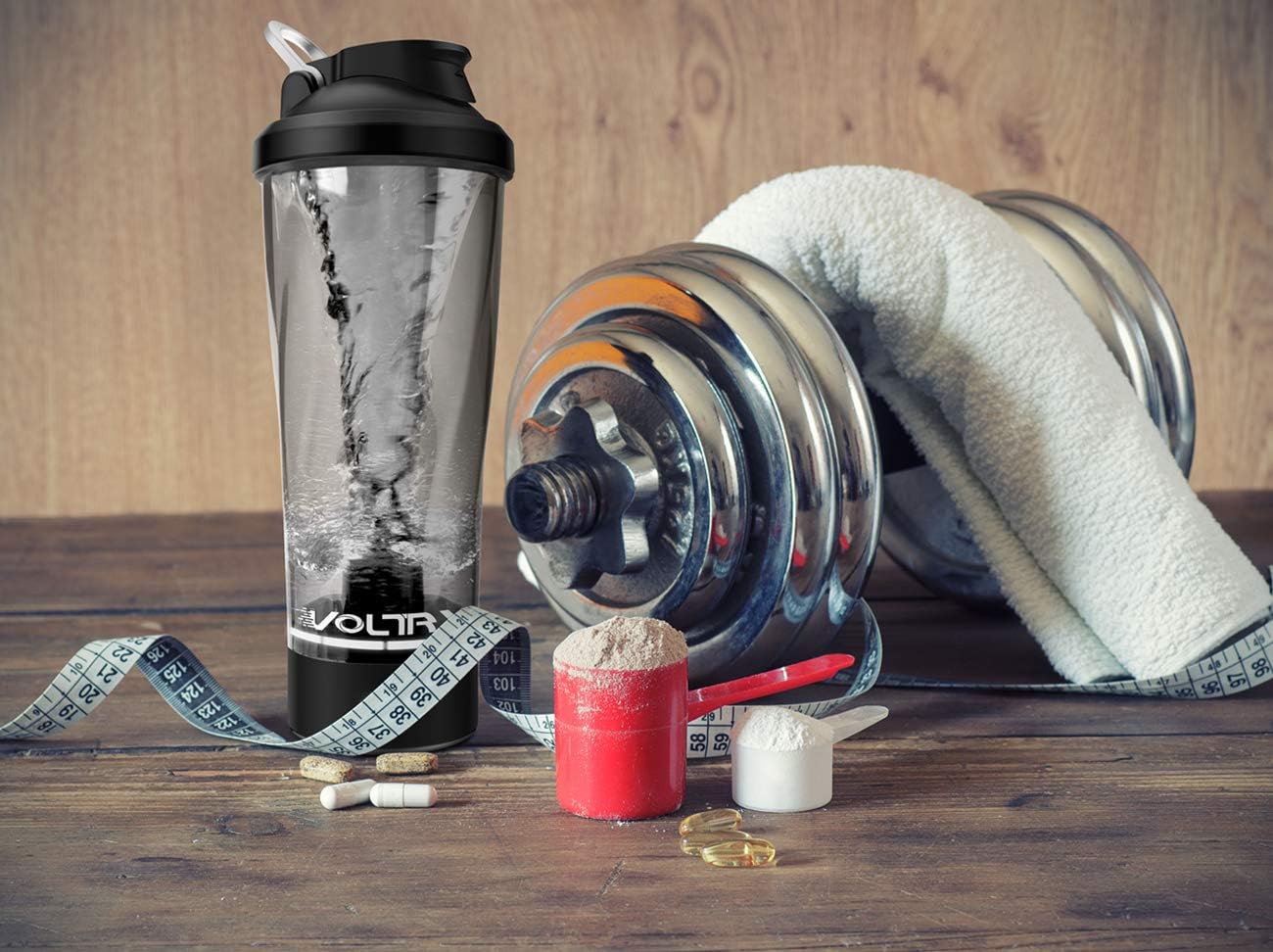 Premium Electric Protein Shaker Bottle, Made with Tritan - BPA Free - 24 oz Vortex Portable Mixer Cup/USB
