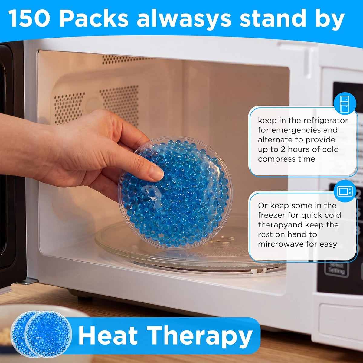 200 Pcs Round Ice Packs Reusable Small Gel Cold Packs Bulk,Blue