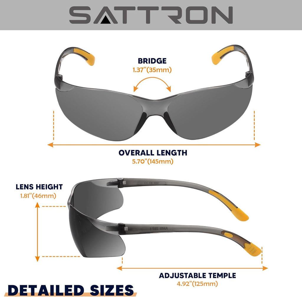 Tinted Safety Glasses Bulk 24 Pack, UV Protective Safety Sunglasses for Men Women, ANSI Z87.1 Scratch & Impact
