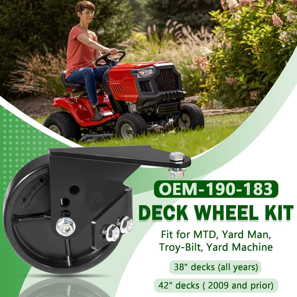 OEM-190-183 Lawn Tractor Deck Wheel Kit for MTD 38" & 42" Deck 2009 & Prior