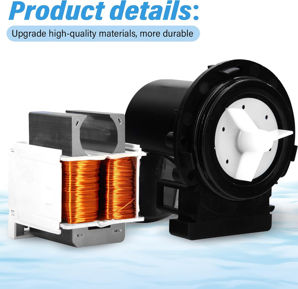 4681EA2001T Washer Drain Pump Motor Compatible with LG and Kenmore Washers
