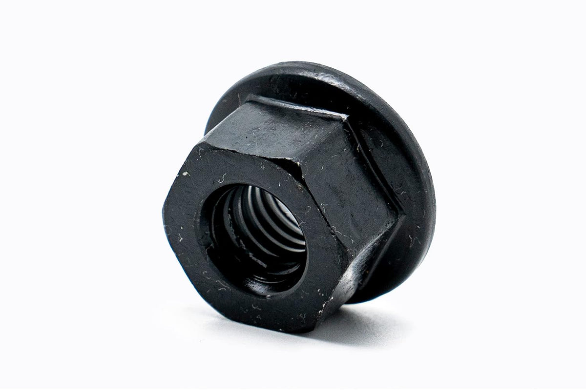 6PC Set Steel Flanged Nut (3/8-16)