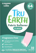 In Wash Fabric Softener Sheets, Unscented, 64 Loads