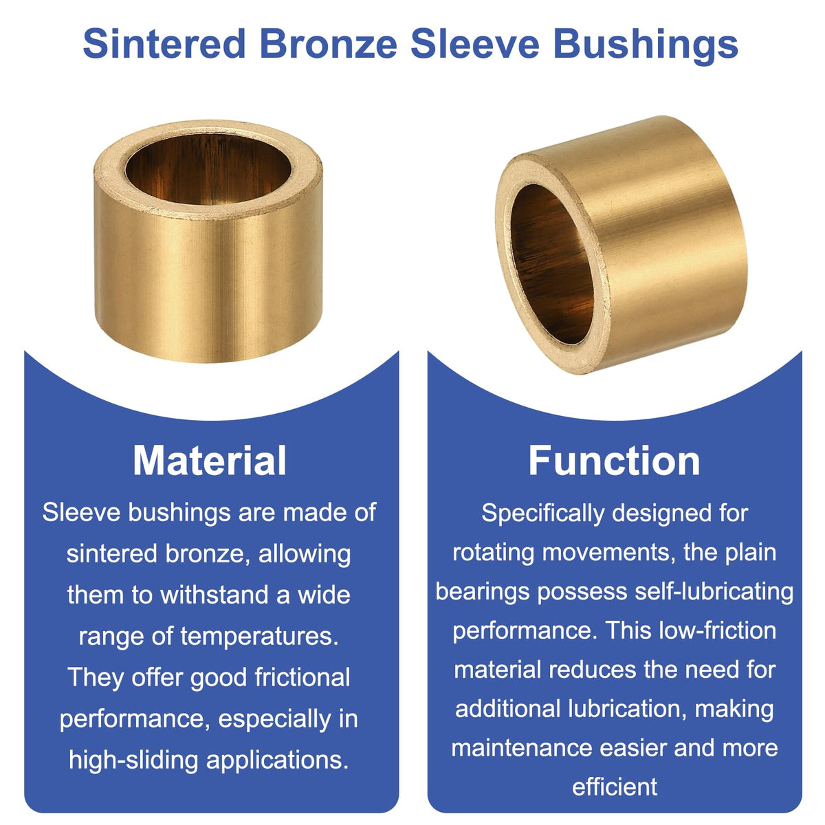 uxcell 6 Pcs Sleeve Bearings, 18mm Bore x 25mm OD x 18mm Length