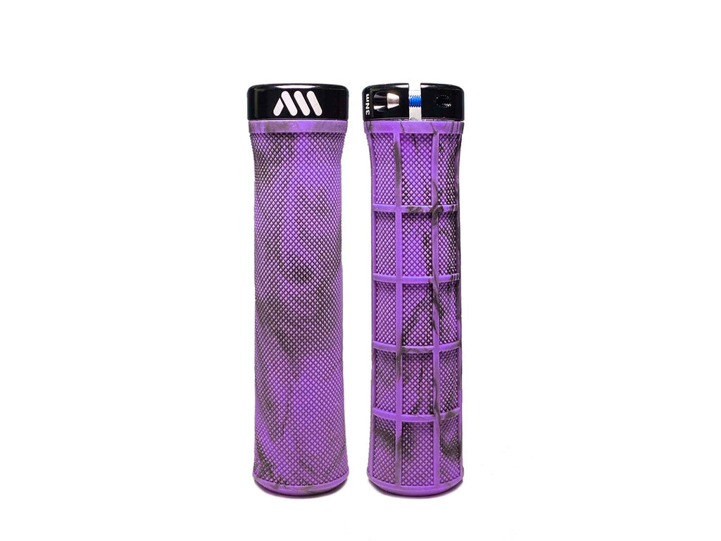 MTB Bike Grips Berm - Handlebar Grip with Micro-Diamond Pattern - Purple