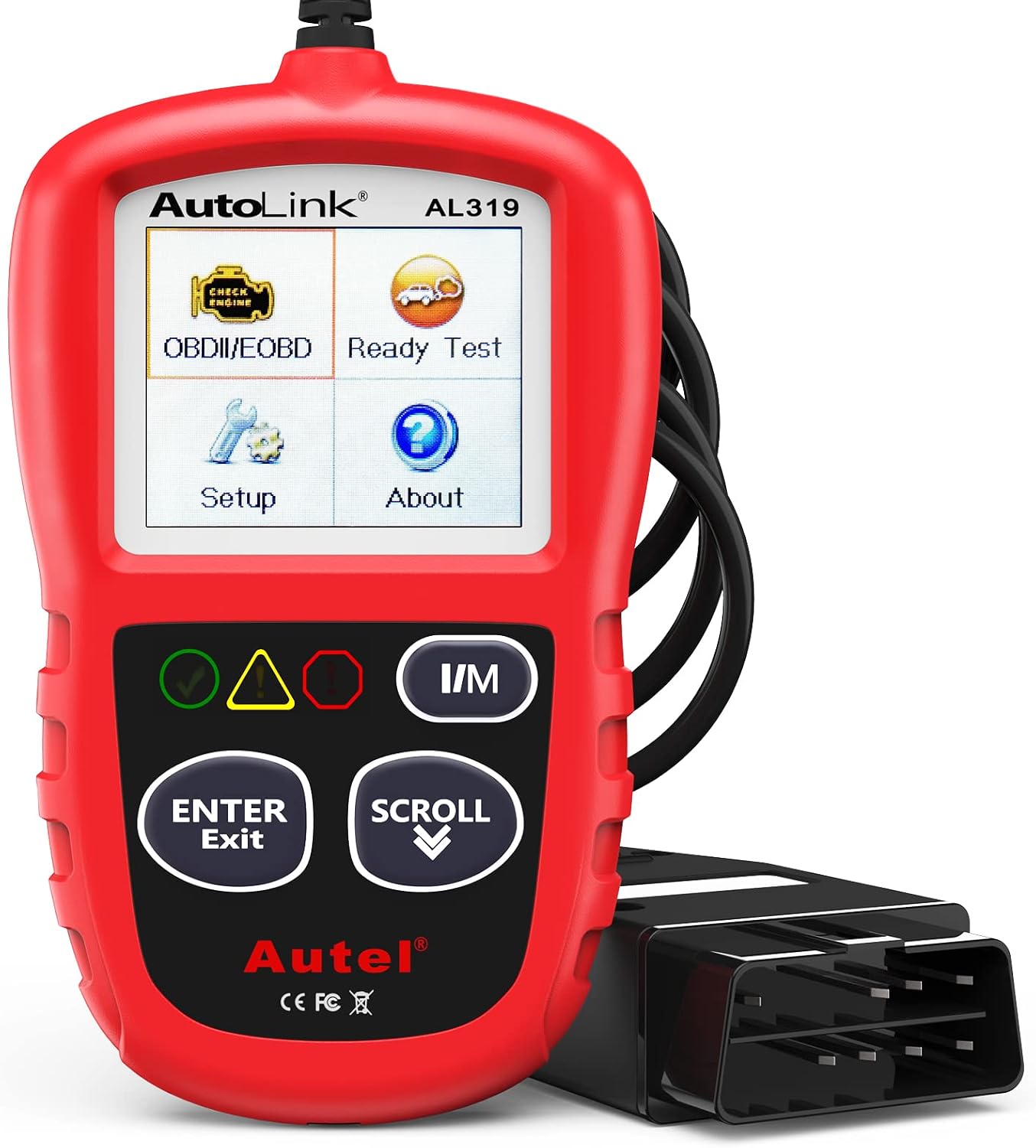 AL319 Professional OBD2 Scanner, Enhanced Check Engine Code Reader | Reset Fault Code, Live Data, Freeze Frame, CAN