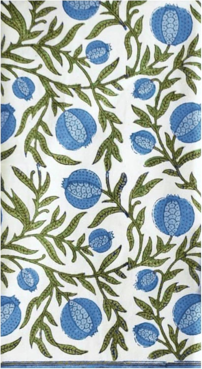 3ply Blue Pomegranate Paper Napkins with (Bleed-Free Ink), 45ct