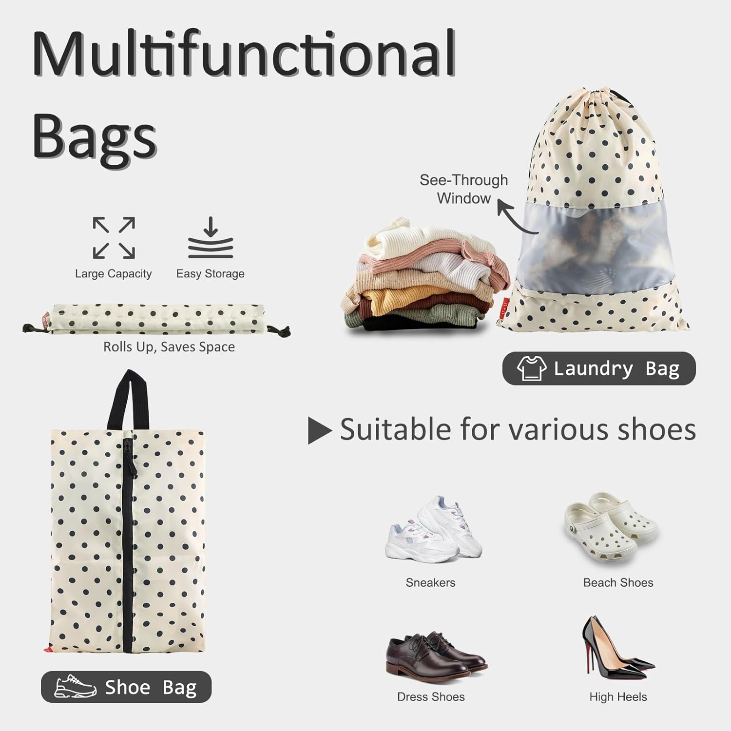 5 Set Packing Cubes for Travel Essentials Ultralight Luggage Packing Organizers with Laundry Bag and Shoe Bag for