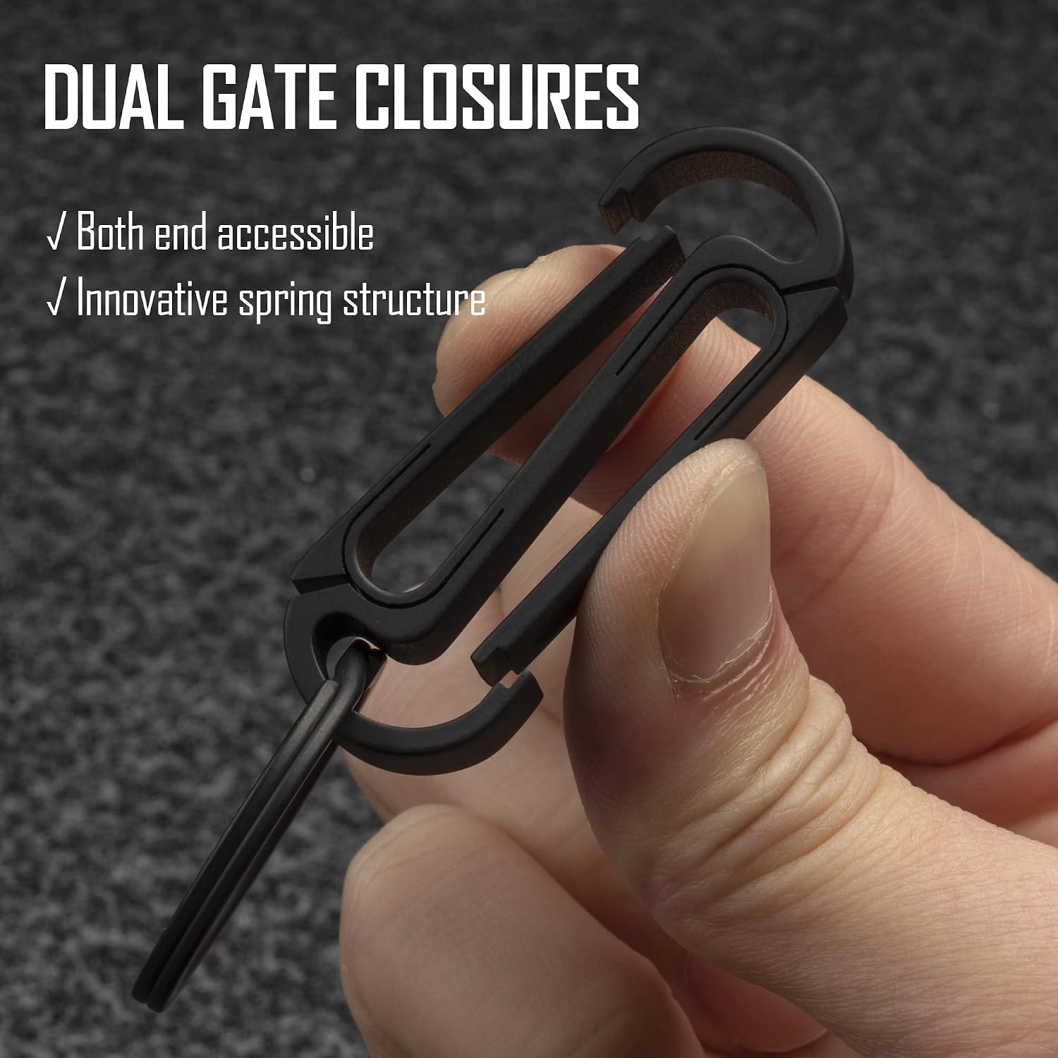 Titanium Key Holder Belt Clip, Double Side Carabiner Keychain For Men