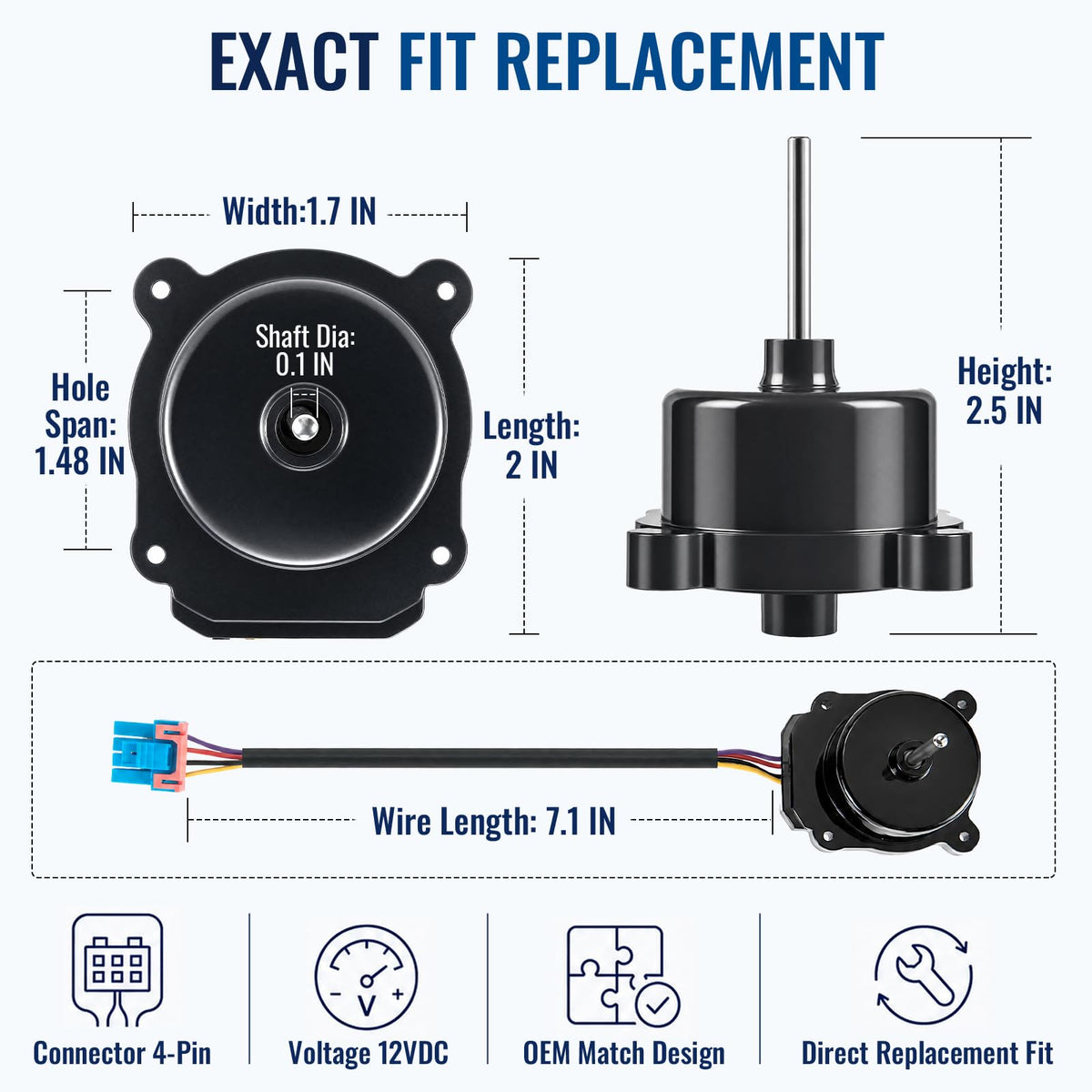 EOEPEZAP EAU65058502 Condenser Fan Motor Replacement for LG Refrigerators