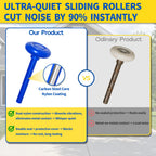 Garage Door Rollers 12 Pack, Quiet 2" Nylon Replacement Wheels for 2" Track
