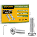 5/16-18 x 1-1/4" Bolt, 30PCS Flat Head Hex Socket Cap Screws Bolts, 304 Stainless Steel 18-8, Fully Threaded, with Hex Spanner