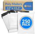 Poly Mailers 12x15.5" | 250 Pcs - White