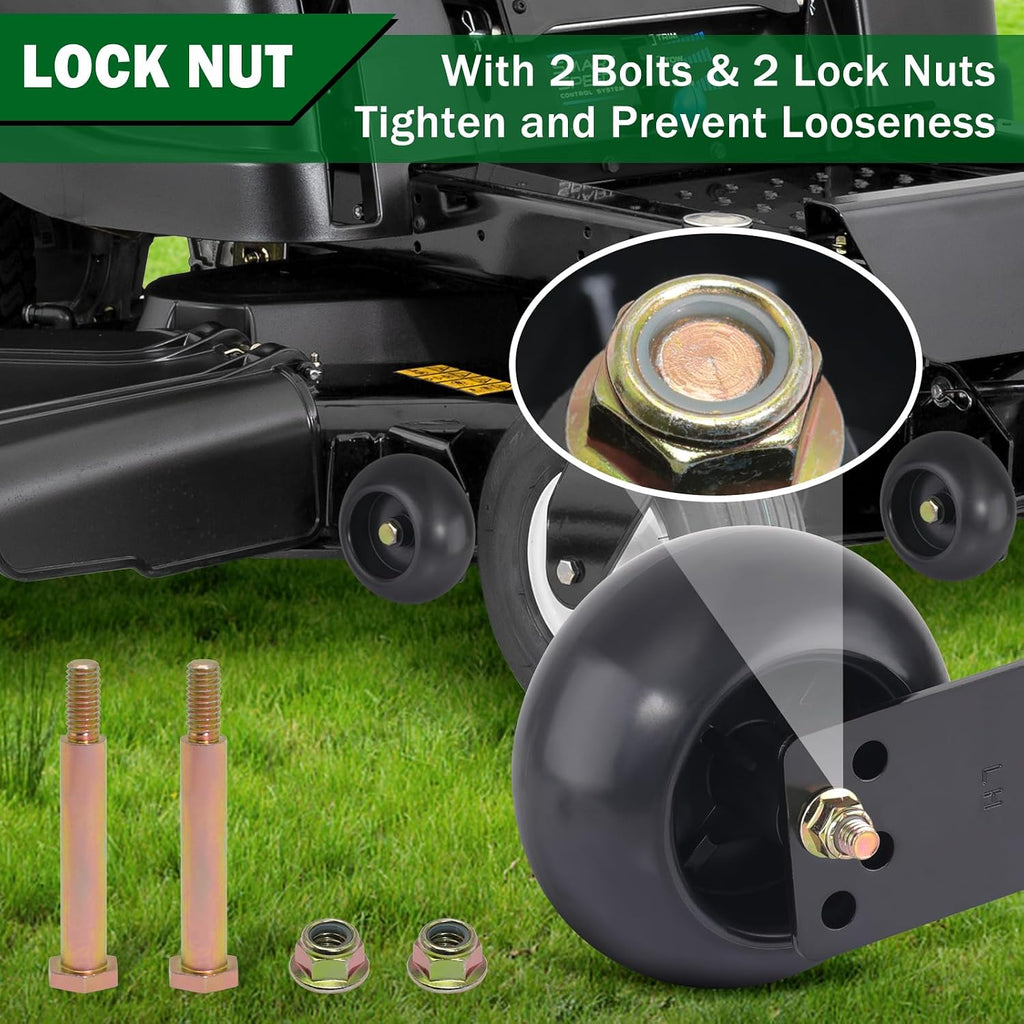 CheeMuii 2 Pack 753-04856A 5" Lawn Mower Deck Wheels Kit with Bolts & Nuts