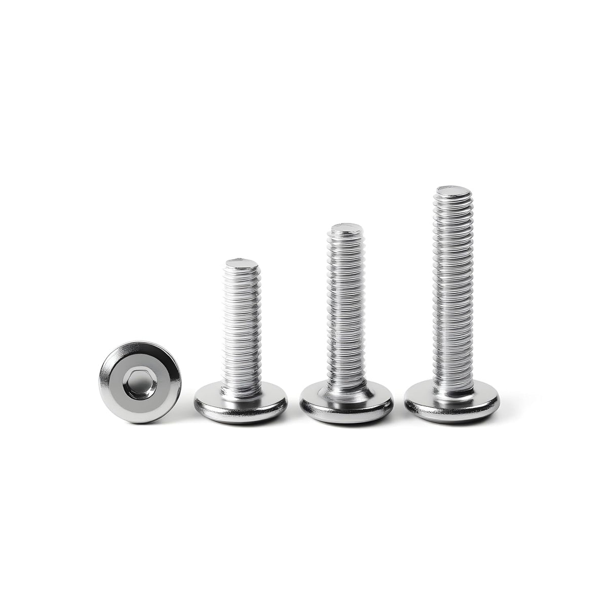 5/16-18 x 3" (10 Pack) Flat Head Hex Socket Cap Screws Bolts, 304 Stainless Steel 18-8, Hex Drive Countersunk Furniture Connector, Fully Threaded Machine Thread, Bright Finish