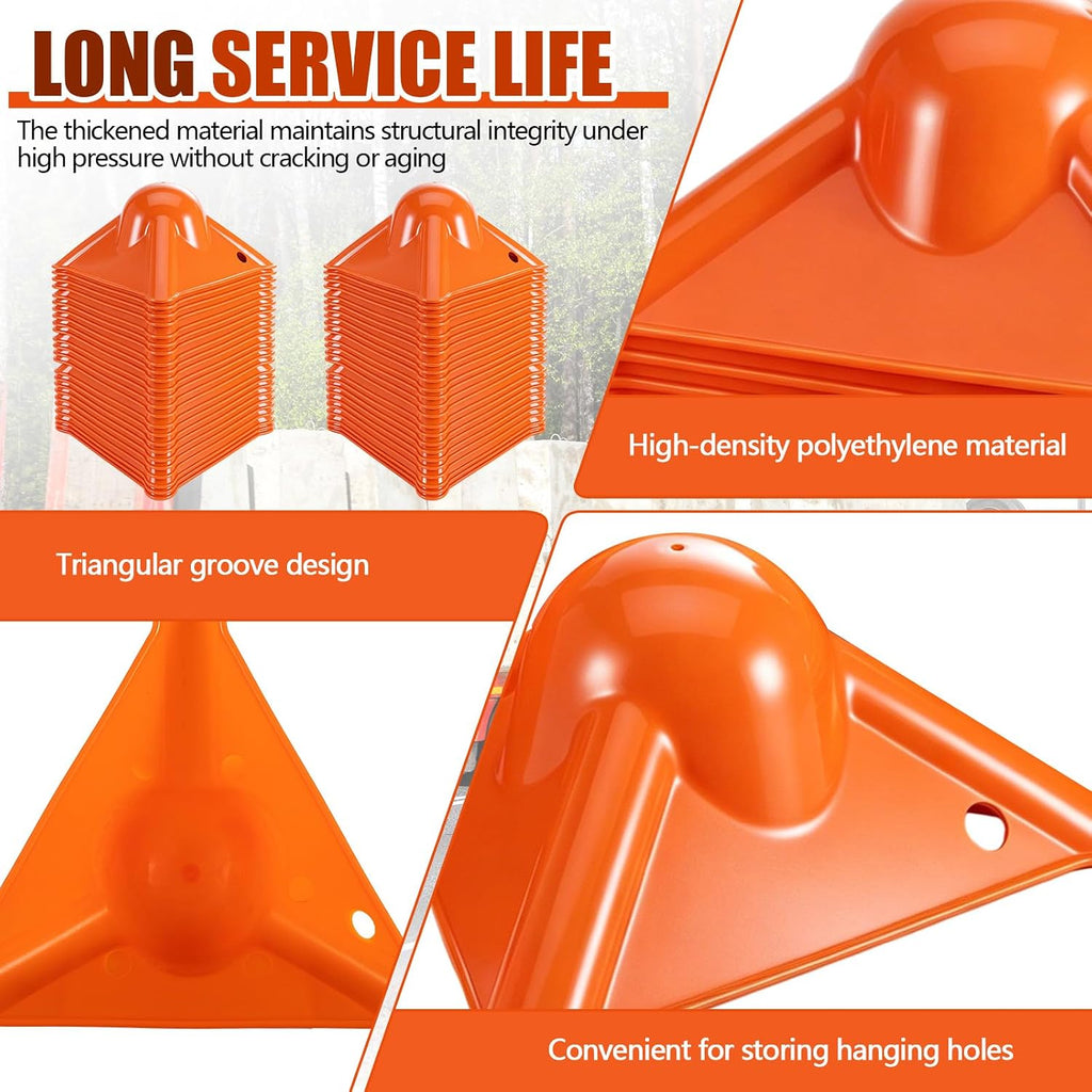 24 Pack Corner Edge Protectors, Triangular Cargo Load Guards, Orange