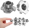 M METERXITY 10-Pack M8x10.7mm T-nut, 4-Pronged Tee Nut Threaded Insert