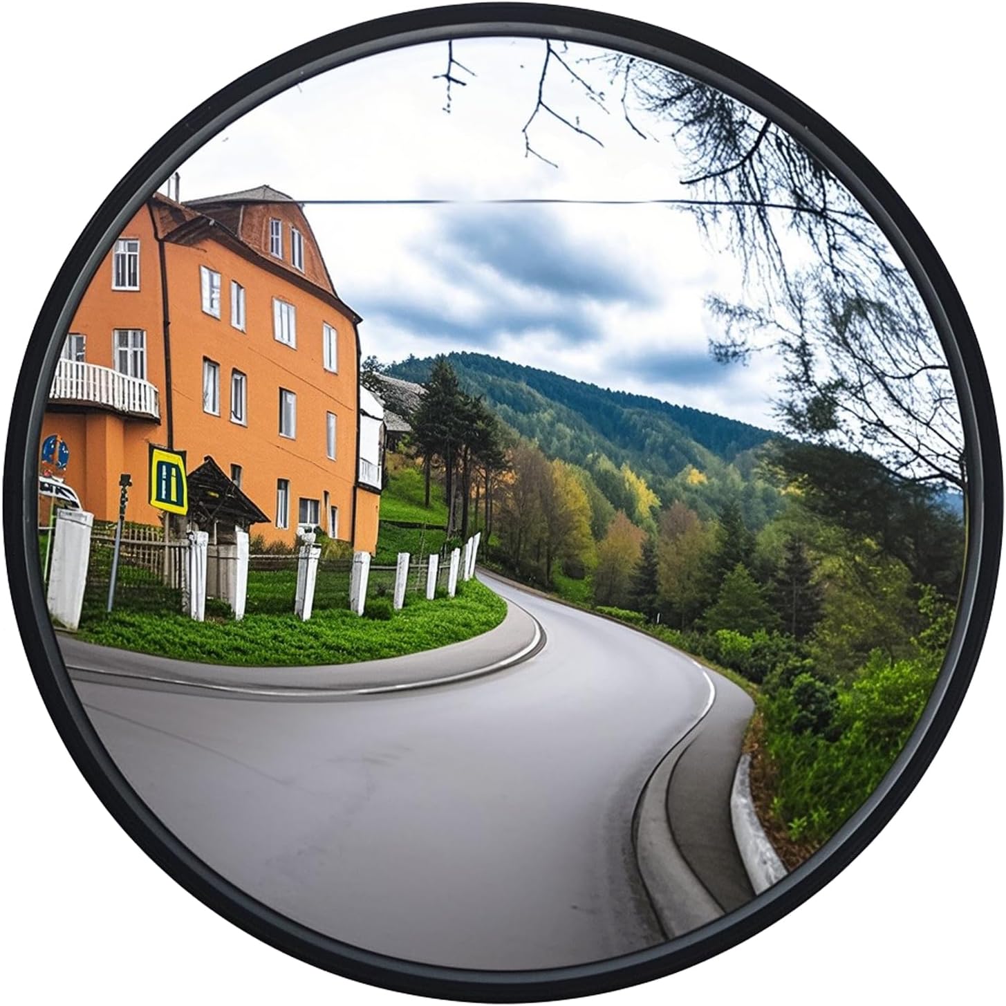 12" Acrylic Convex Mirror – Adjustable Wide Angle View Traffic Mirror for Enhanced Security Coverage in Rooms