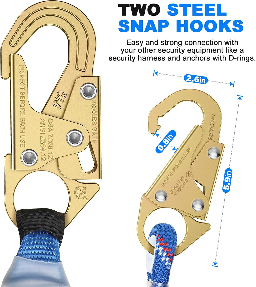 50FT Vertical Lifeline Assembly Fall Protection Rope