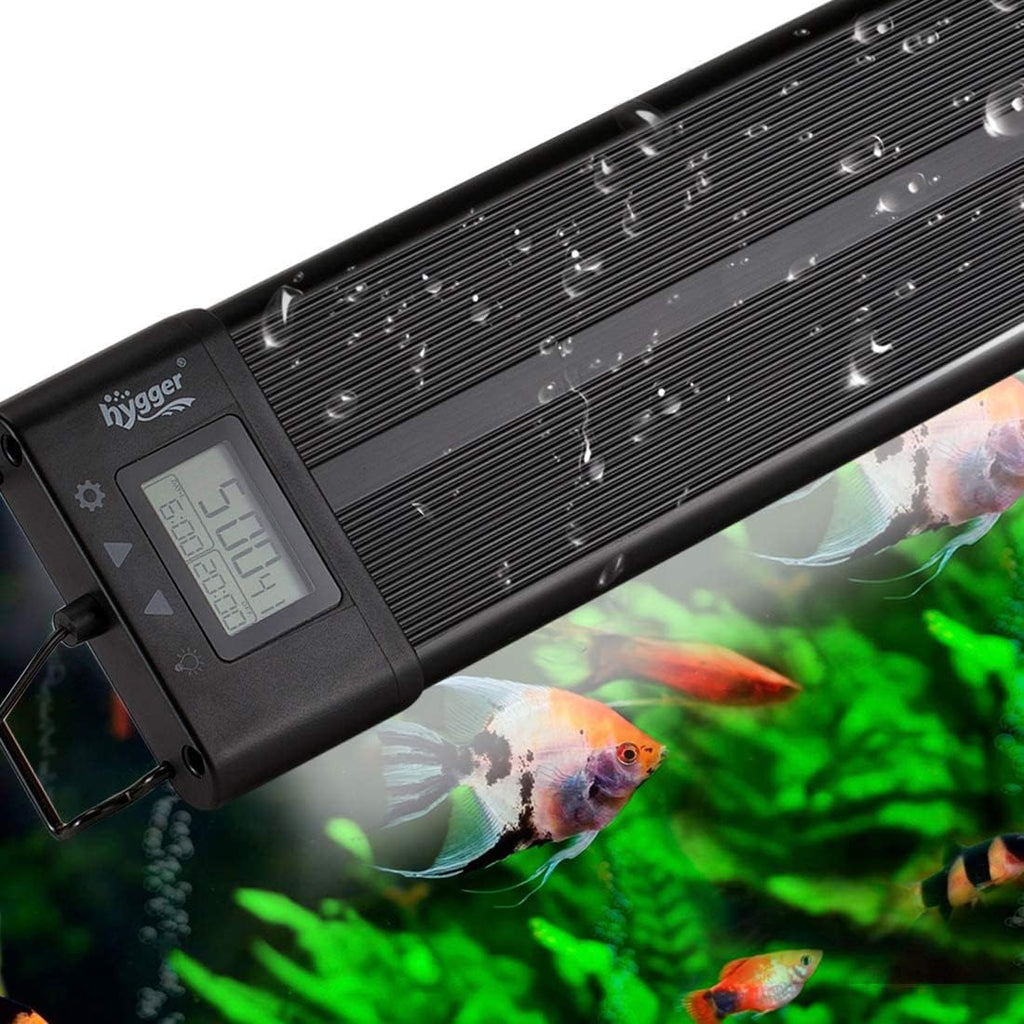 Aquarium Programmable LED Light, for 48~55in Long Full Spectrum Plant Fish Tank Light with LCD Setting Display, 7