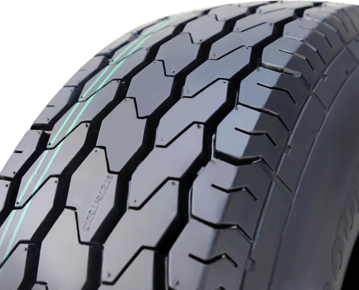 Trailer Tire Wheel ST205/75D15 6PR 101L 5X5 Black Mod Rim Pk2