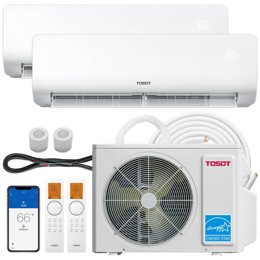 18,000 BTU 2 Zone Mini Split Air Conditioner 21 SEER2, Cosmo Series