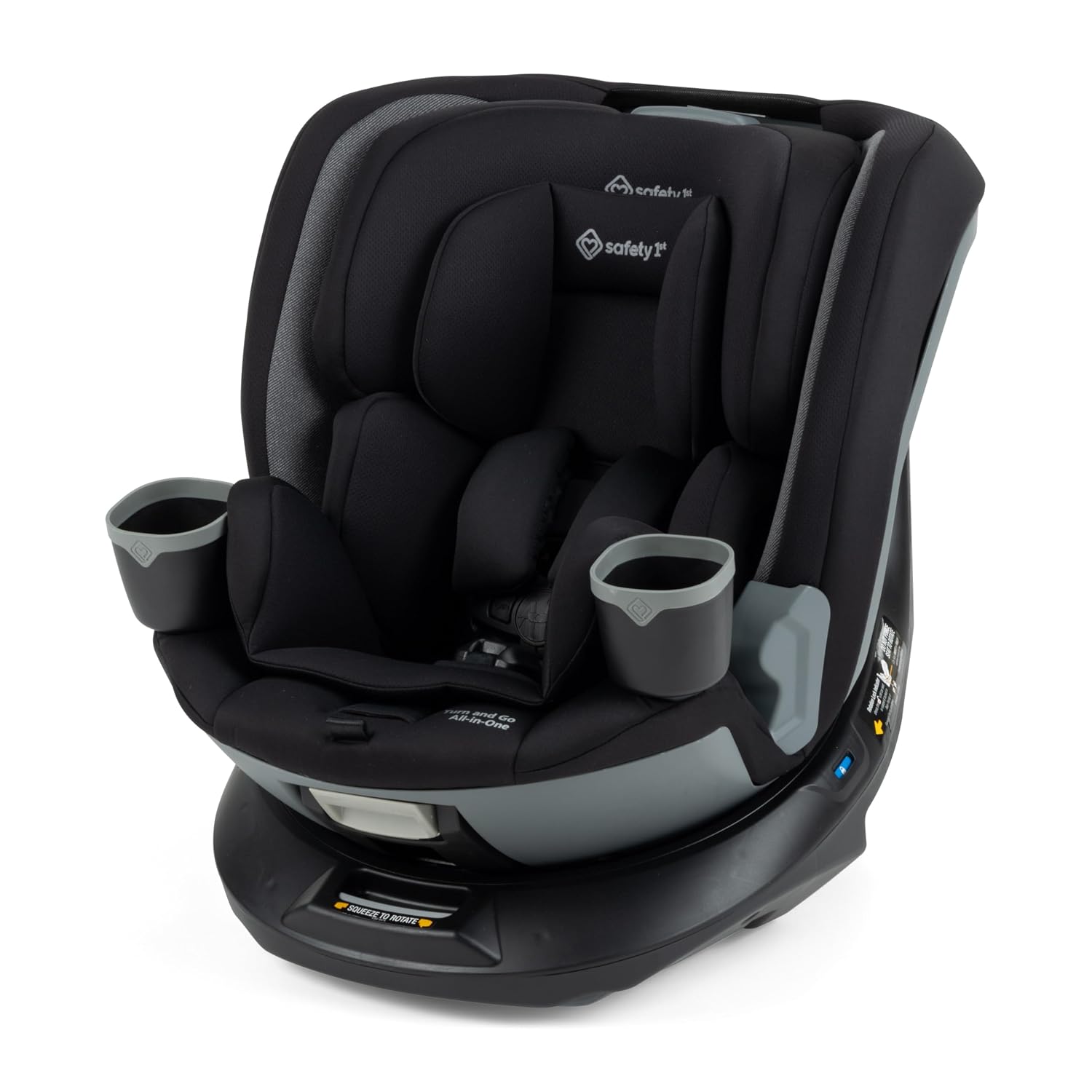 Safety 1ˢᵗ Turn and Go 360° Rotating All-in-One Convertible Car Seat, Black Beauty