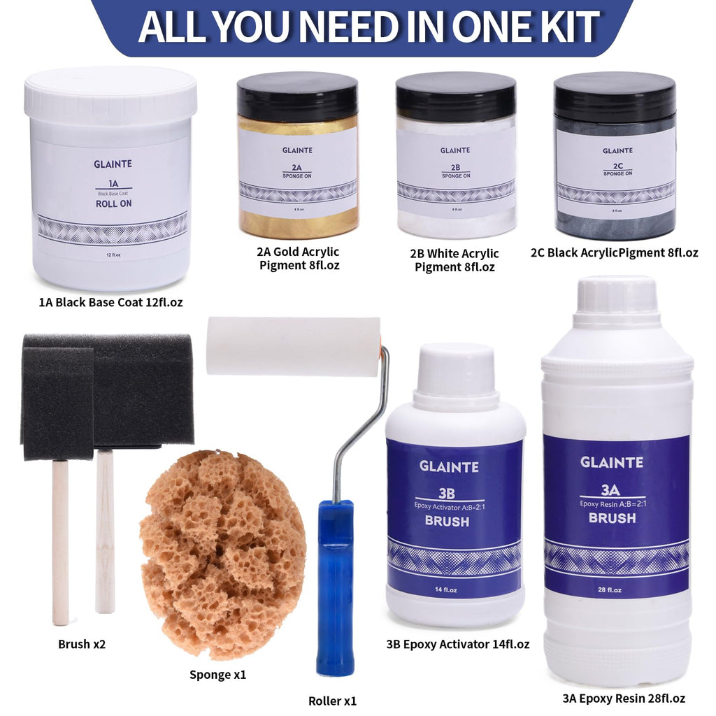 Epoxy Countertop Paint Kit - Black Granite Refinishing Paint
