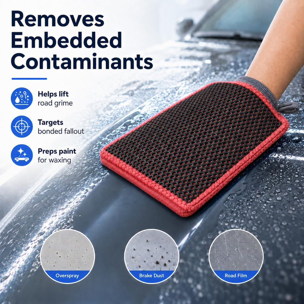 2 Pack Clay Bar Mitt for Car Detailing, Medium Grade Auto Magic Clay Towel, Scratch-Free and Paint Safe, for Cleaning