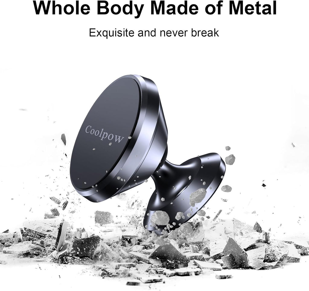 【2 Packs Magnetic Phone Holder for Car【Strong Magnet】 Phone Holders for Your Car Phone Holder Mount【4 Metal Plate】
