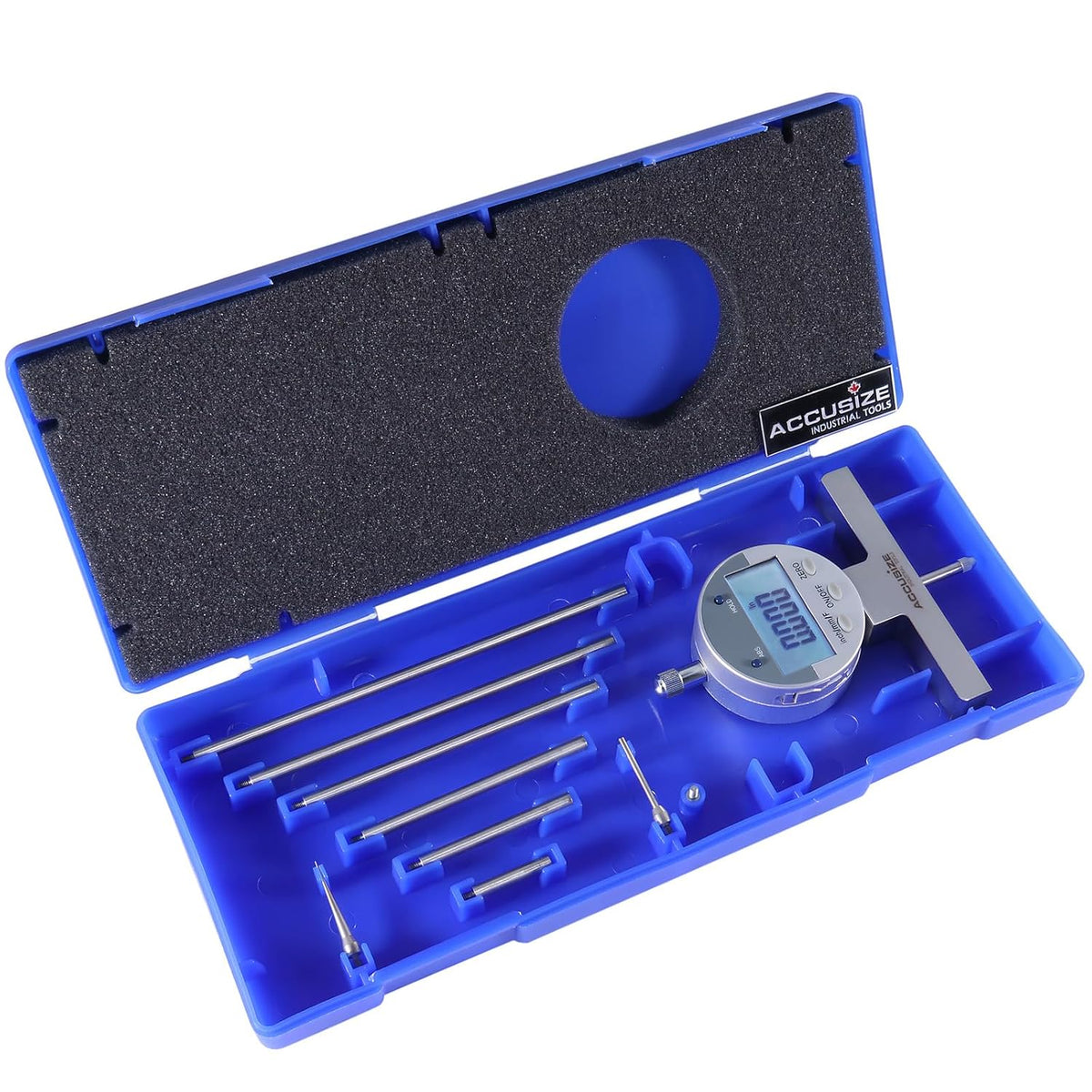 Accusize 0-22 in Digital Depth Gauge with Small-Hole Points, P103-0188