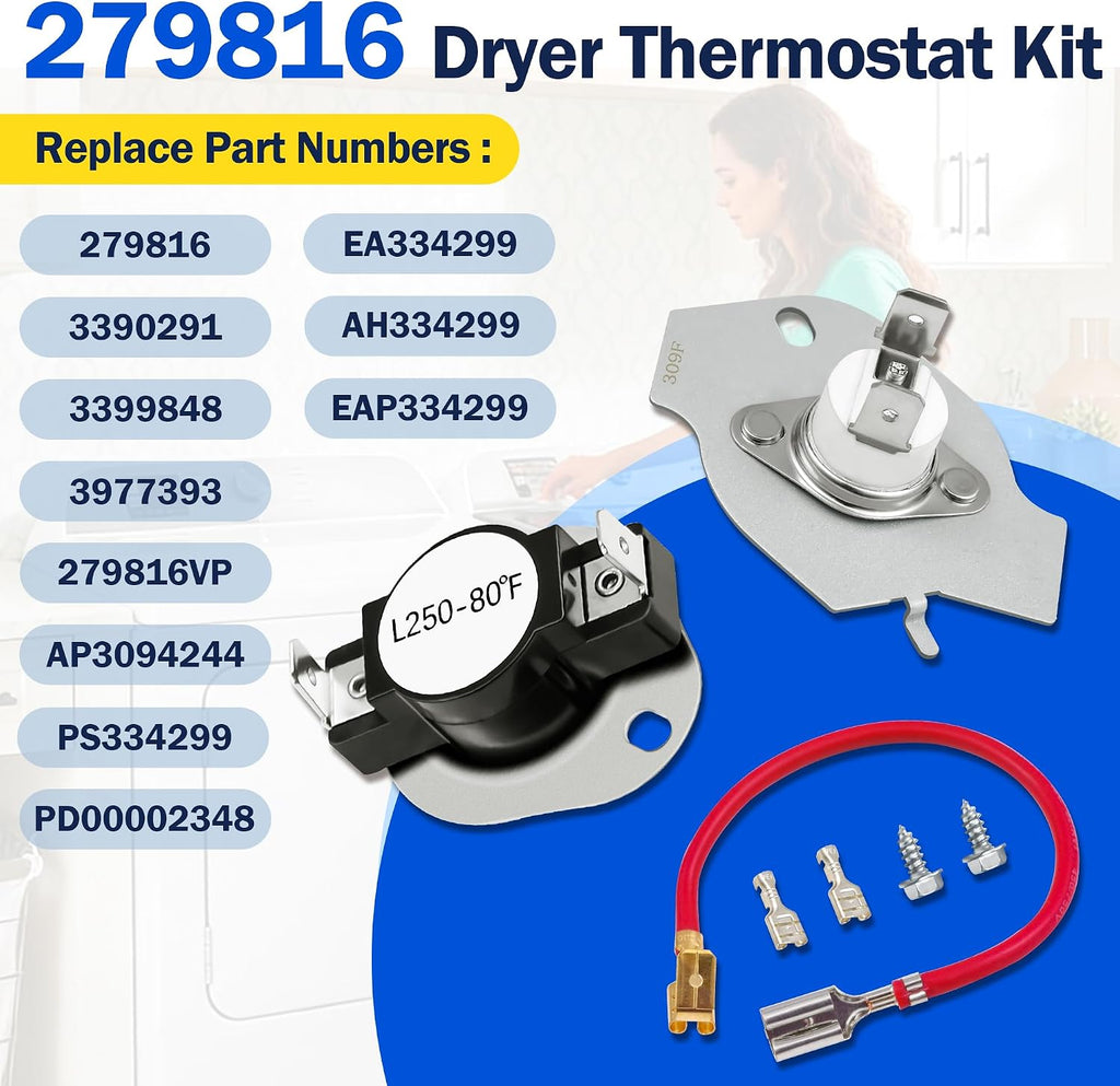 MED3000BG0 MED3000BW0 Dryer Heating Element Kit Fit for May-tag MED4000BW0 MED3500FW0 MED5500FC0 MED7100DW1 MED5500FW0 MED7000XG1 MED6000AW0 MED8200FC0 MED7000AG0 MED8000AG0 MED7000XR0 MED6000XR0