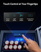 126 Can Beverage Refrigerator, Glass Door Mini Fridge, 3.2 Cu.Ft