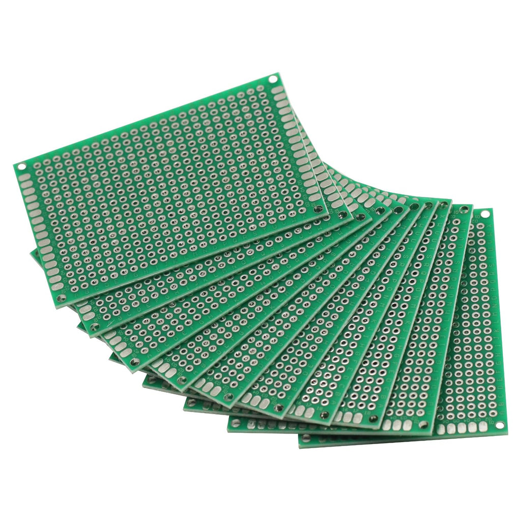 10 Pcs 5x7CM FR4 Double Side Prototype PCB Tinned Universal Breadboard 5x7 cm 50mmx70mm