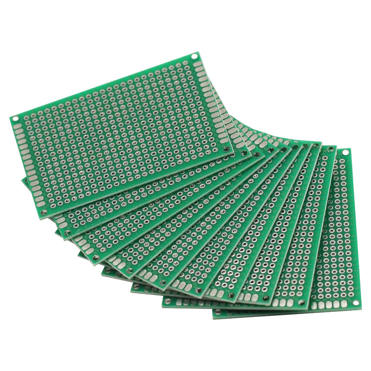 10 Pcs 5x7CM FR4 Double Side Prototype PCB Tinned Universal Breadboard 5x7 cm 50mmx70mm