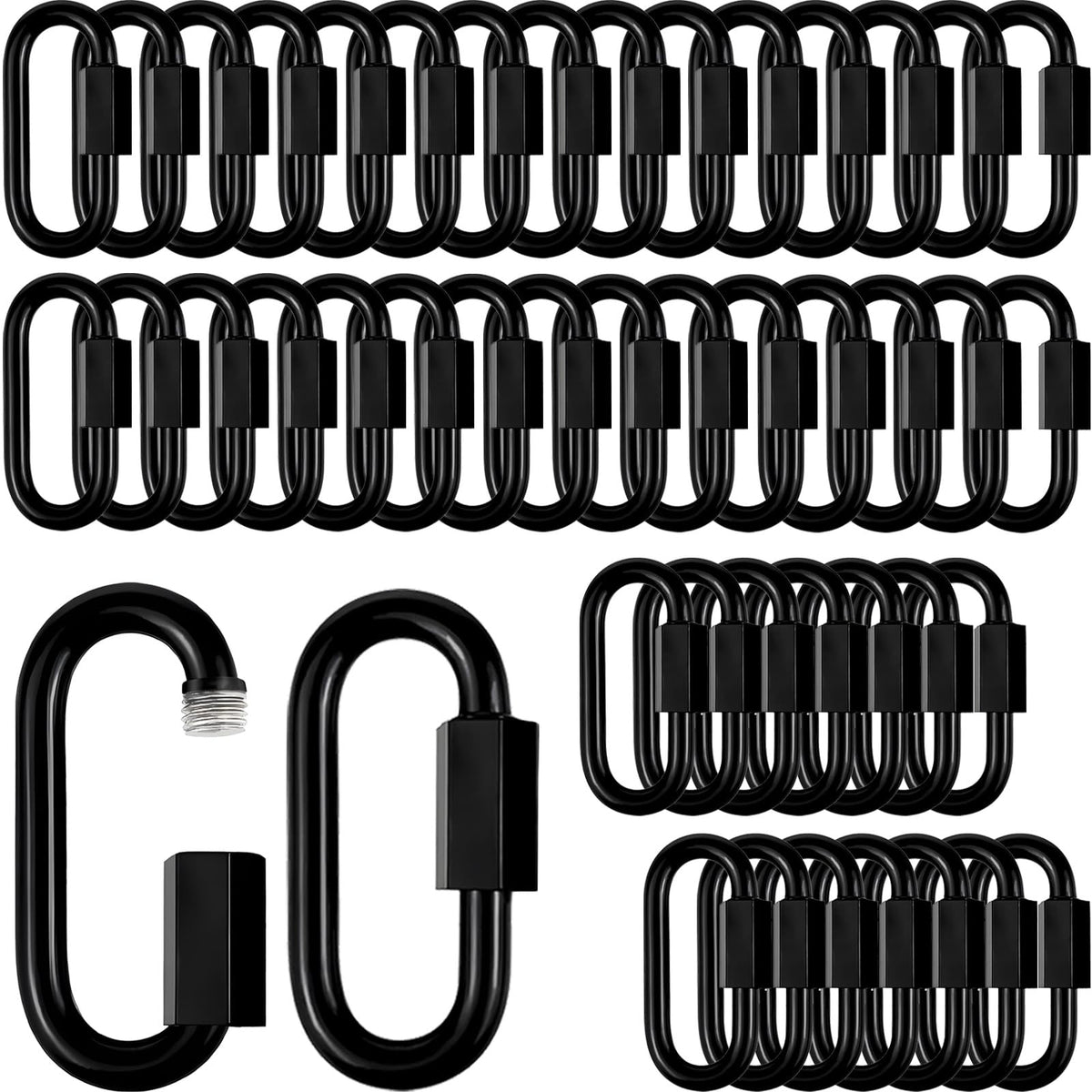 50 PCS 1.95IN(M5) Quick Link, Heavy Duty Locking Connector Rated 650 Lbs