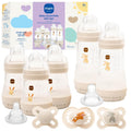 Easy Start Anti-Colic Baby Bottle & Pacifier Set, 5 Self Sterilizing Bottles (3X 5oz, 2X 9oz) & 3 Original Pacifiers