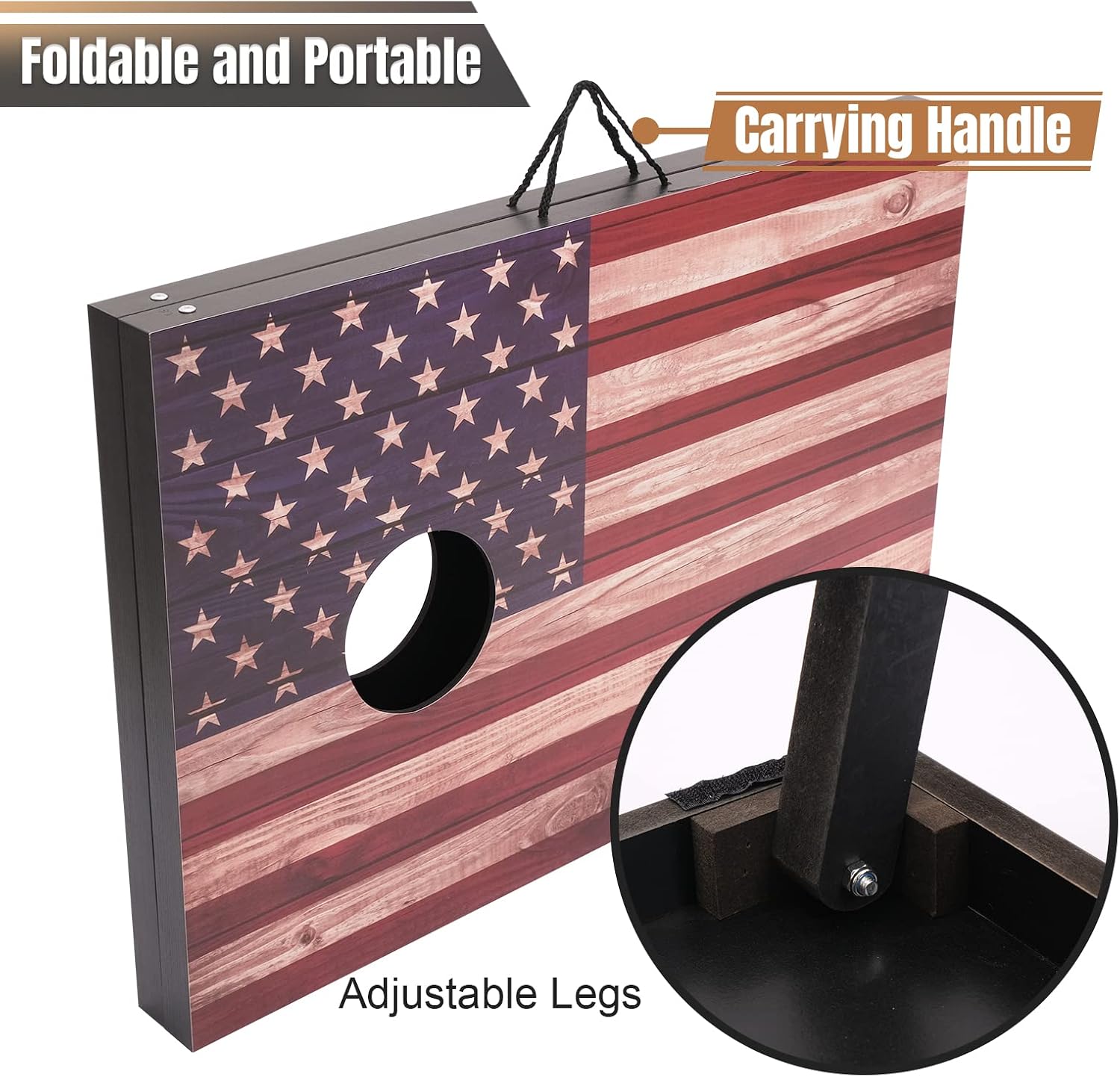 Cornhole Set 4x2 and 3X2 Regulation Size Corn Holes Sets with Carrying Bags & 8 Bean Bags Cornhole Boards Bean Toss