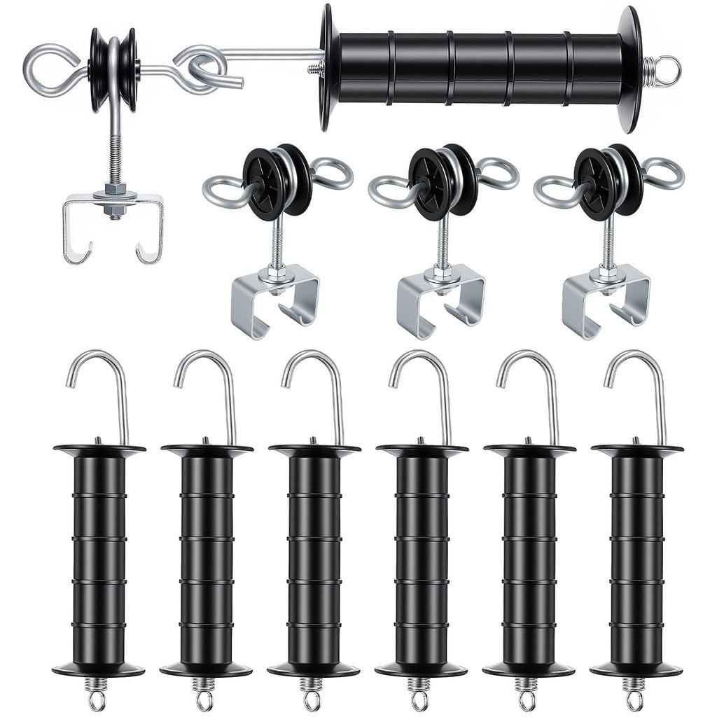 Electric Fence Gate Handle Kit T Post Insulator Spring Gate Handle Set for Horse Cattle Farm Fencing Easy Install
