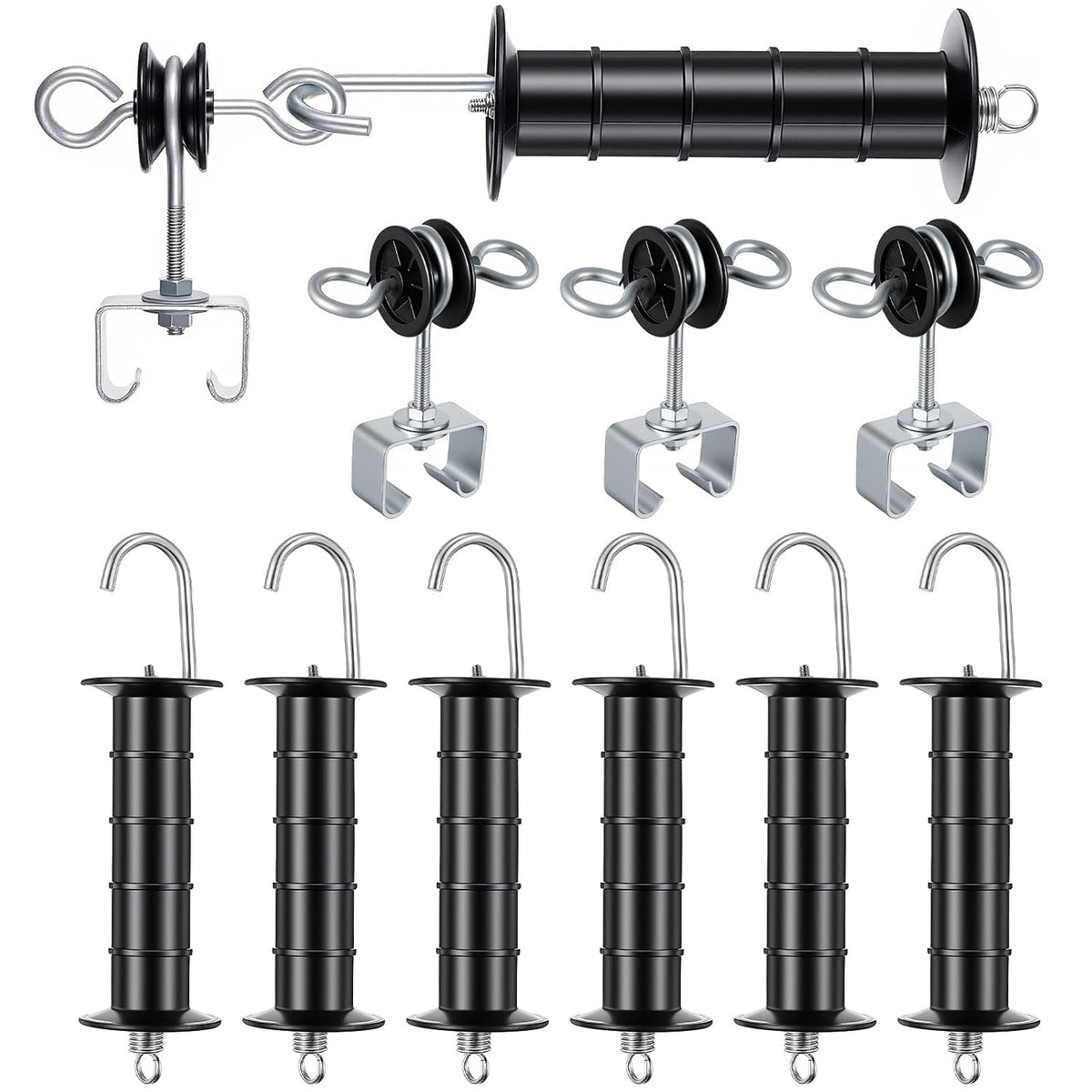 Electric Fence Gate Handle Kit T Post Insulator Spring Gate Handle Set for Horse Cattle Farm Fencing Easy Install
