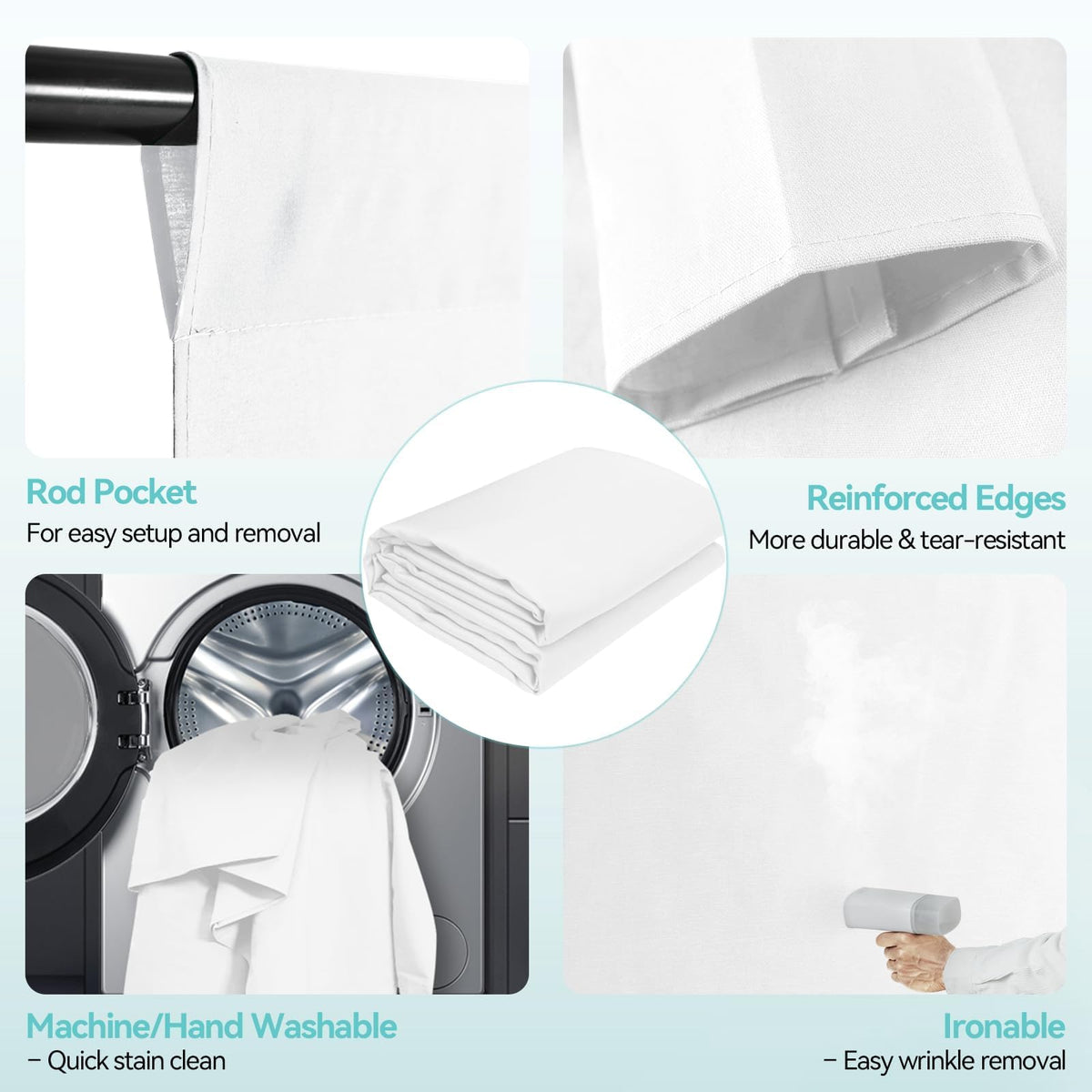 7x10 FT Photo Backdrop Stand Kit with 6x9FT White Backdrop, Studio