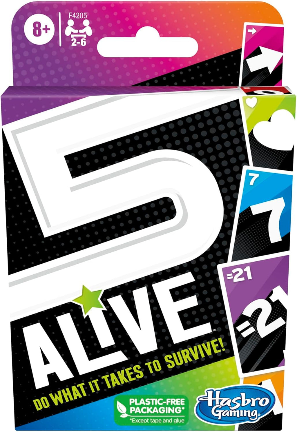 Hasbro Gaming 5 Alive Card Game, Fast-Paced Game for Kids and Families, Easy to Learn, 2 to 6 Players, Fun Summer